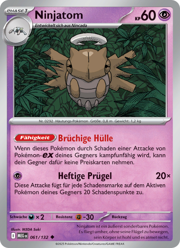 Ninjatom 061 — Mega Evolution (German Pokémon TCG card)