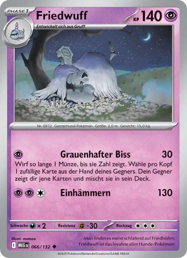 Friedwuff 066 — Mega Evolution (German Pokémon TCG card)
