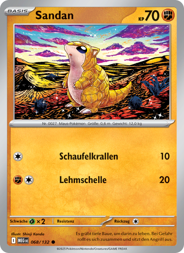 Sandan 068 — Mega Evolution (German Pokémon TCG card)