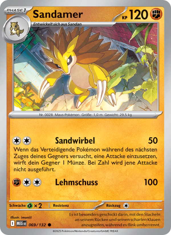 Sandamer 069 — Mega Evolution (German Pokémon TCG card)