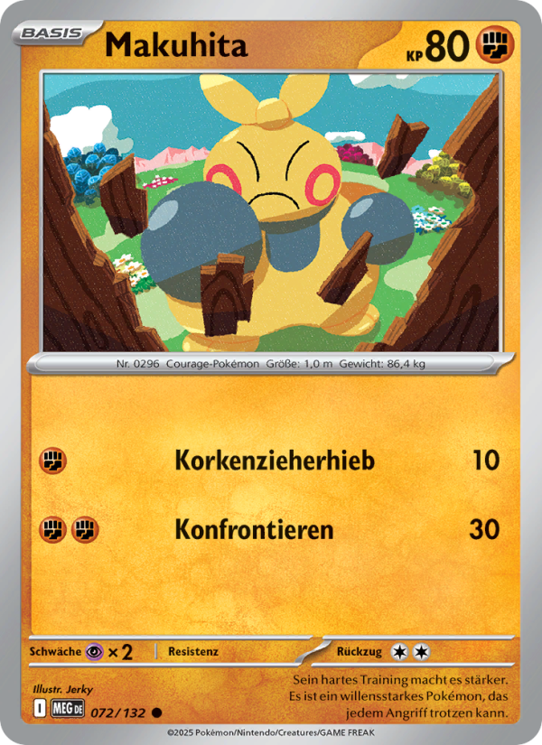 Makuhita 072 — Mega Evolution (German Pokémon TCG card)