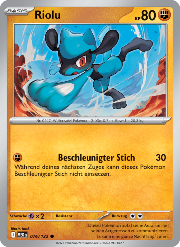 Riolu 076 — Mega Evolution (German Pokémon TCG card)