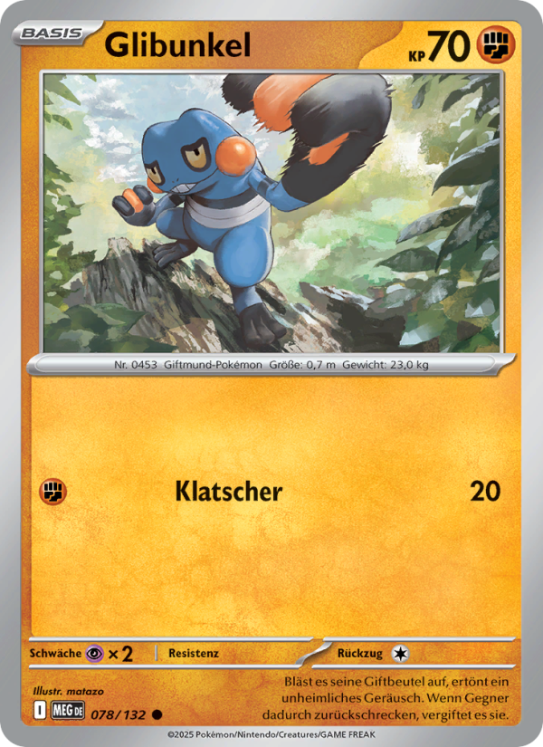 Glibunkel 078 — Mega Evolution (German Pokémon TCG card)
