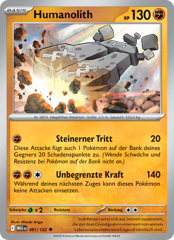 Humanolith 081 — Mega Evolution (German Pokémon TCG card)