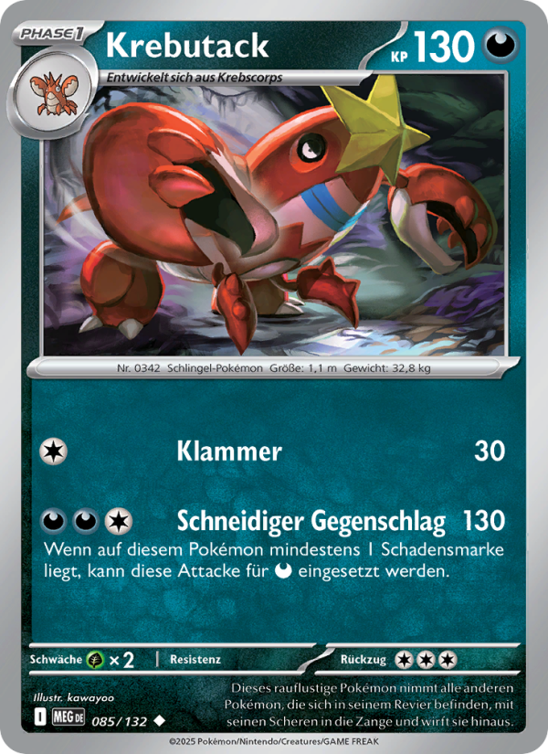 Krebutack 085 — Mega Evolution (German Pokémon TCG card)