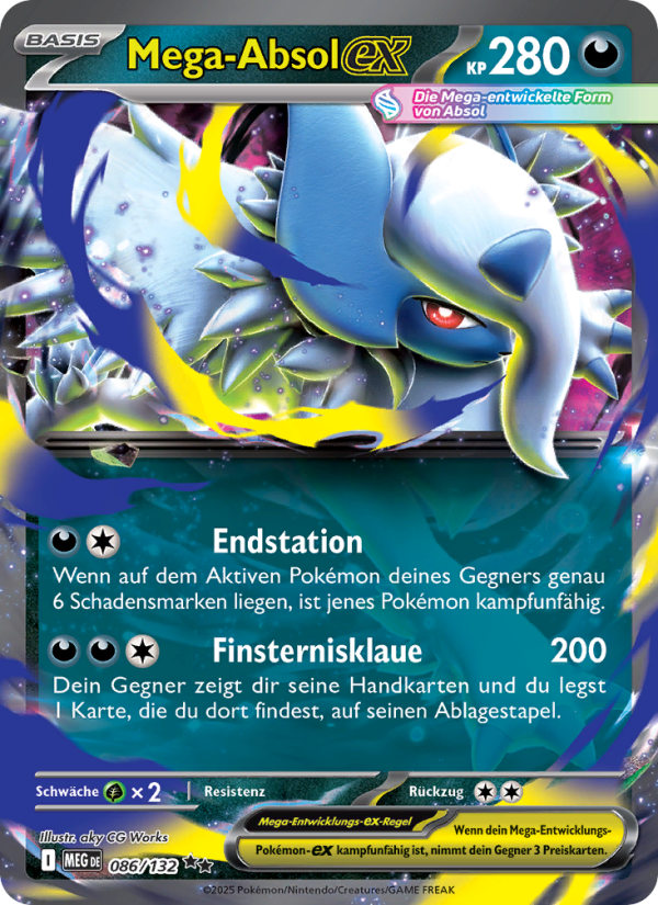 Mega-Absol-ex 086 — Mega Evolution (German Pokémon TCG card)