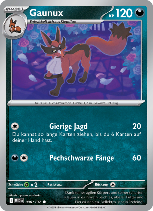 Gaunux 090 — Mega Evolution (German Pokémon TCG card)