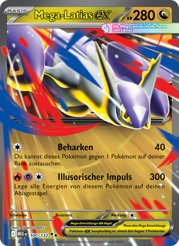 Mega-Latias-ex 100 — Mega Evolution (German Pokémon TCG card)