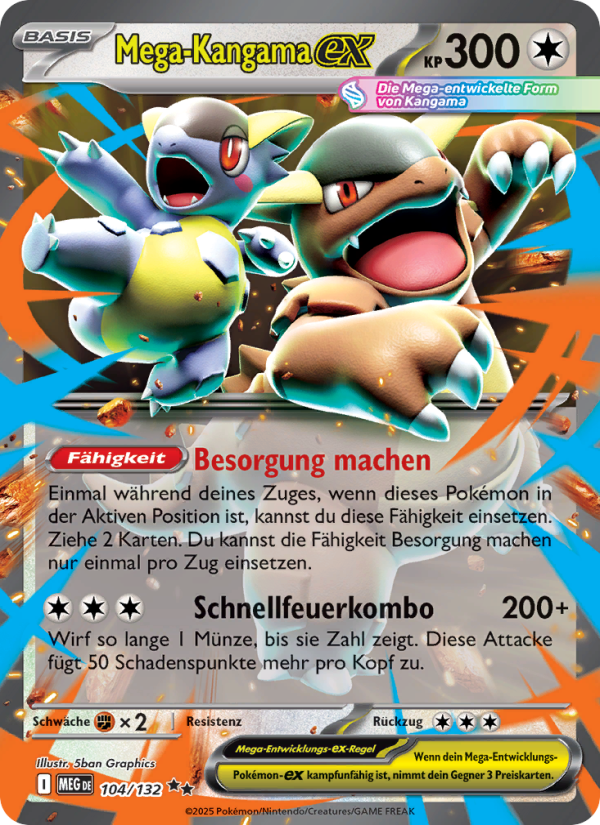 Mega-Kangama-ex 104 — Mega Evolution (German Pokémon TCG card)