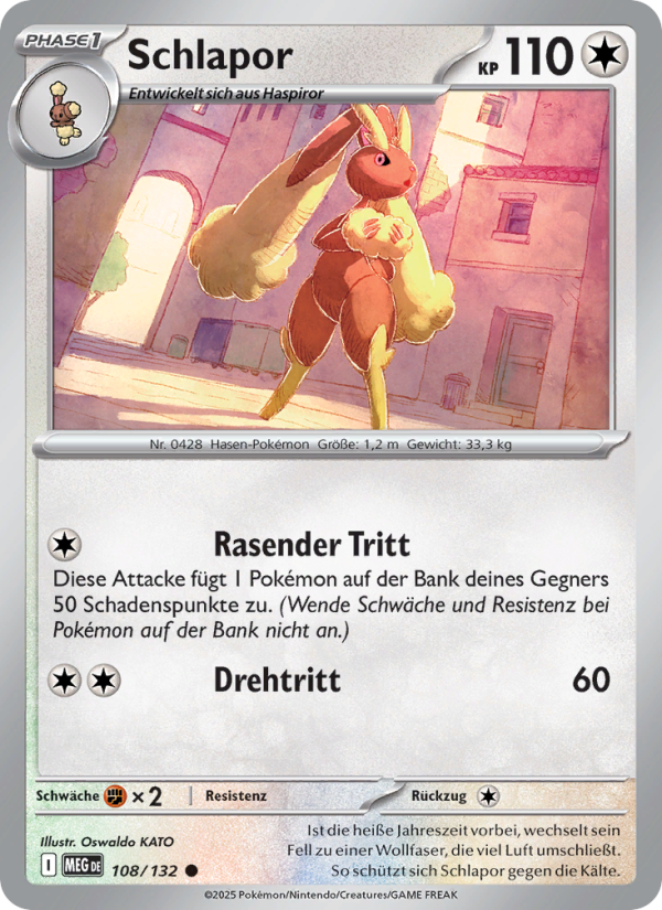 Schlapor 108 — Mega Evolution (German Pokémon TCG card)