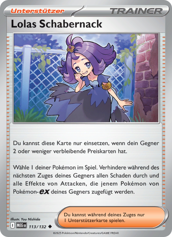 Lolas Schabernack 113 — Mega Evolution (German Pokémon TCG card)
