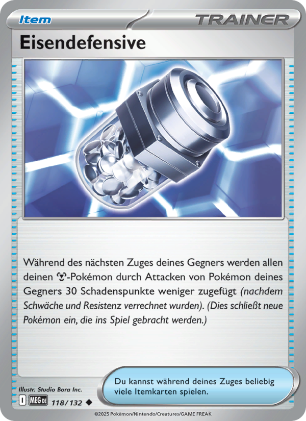 Eisendefensive 118 — Mega Evolution (German Pokémon TCG card)