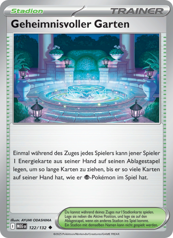 Geheimnisvoller Garten 122 — Mega Evolution (German Pokémon TCG card)