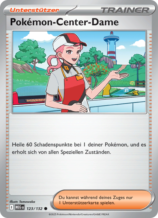 Pokémon-Center-Dame 123 — Mega Evolution (German Pokémon TCG card)