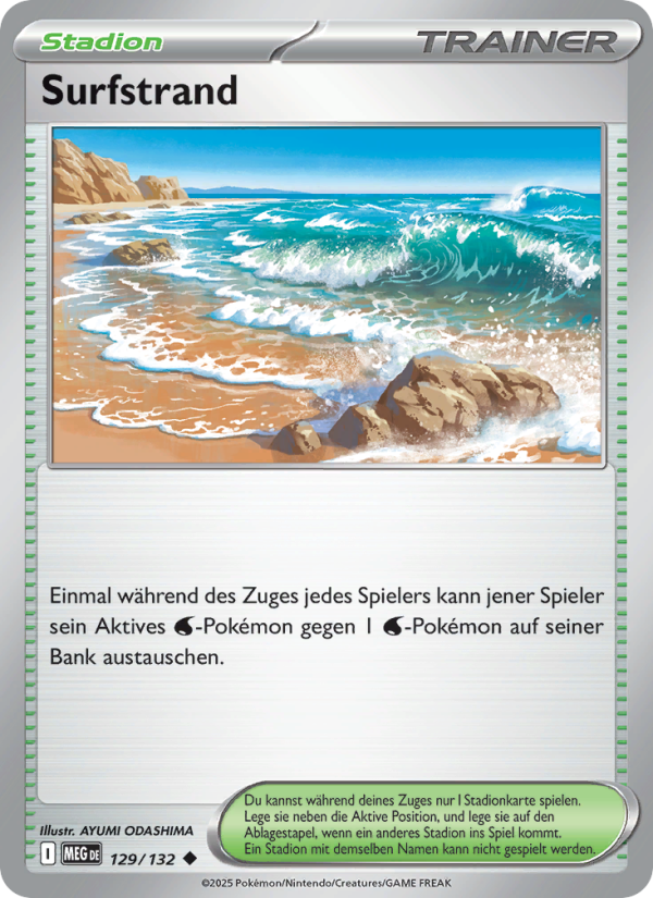 Surfstrand 129 — Mega Evolution (German Pokémon TCG card)