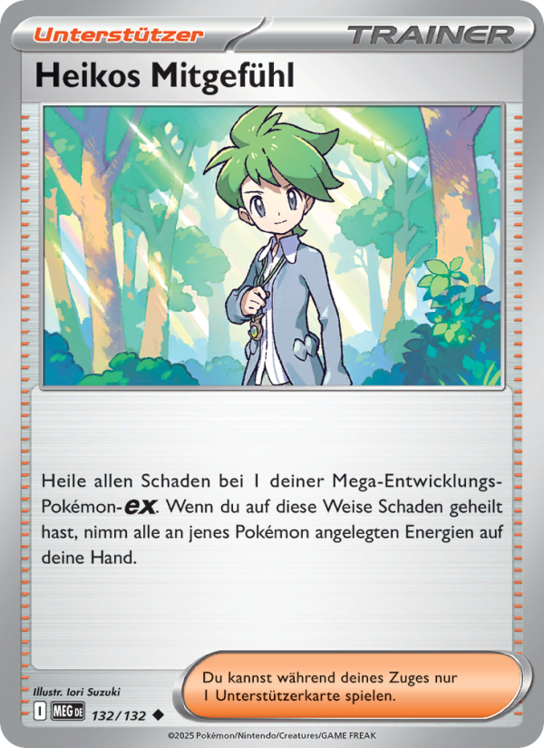 Heikos Mitgefühl 132 — Mega Evolution (German Pokémon TCG card)
