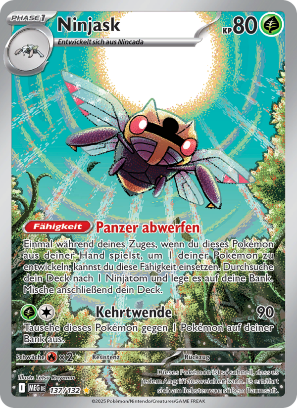 Ninjask 137 — Mega Evolution (German Pokémon TCG card)