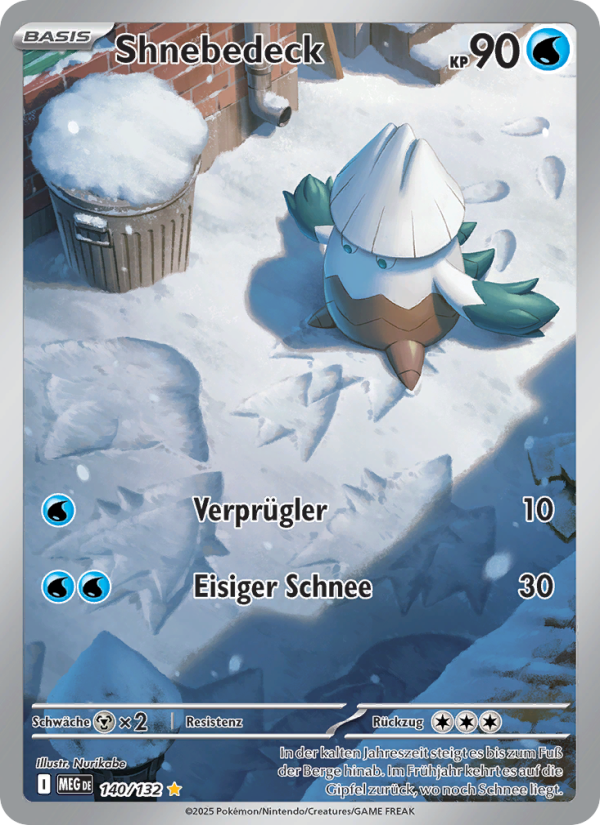 Shnebedeck 140 — Mega Evolution (German Pokémon TCG card)