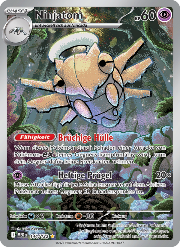 Ninjatom 144 — Mega Evolution (German Pokémon TCG card)