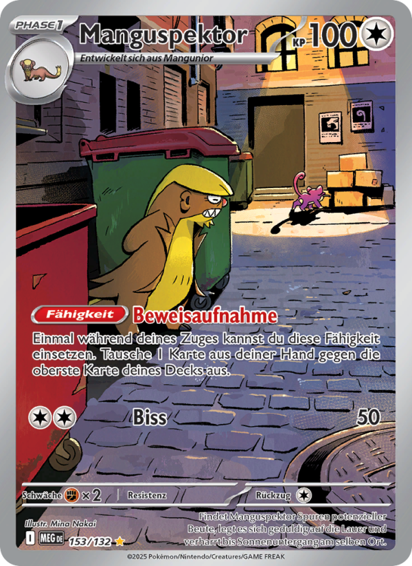 Manguspektor 153 — Mega Evolution (German Pokémon TCG card)