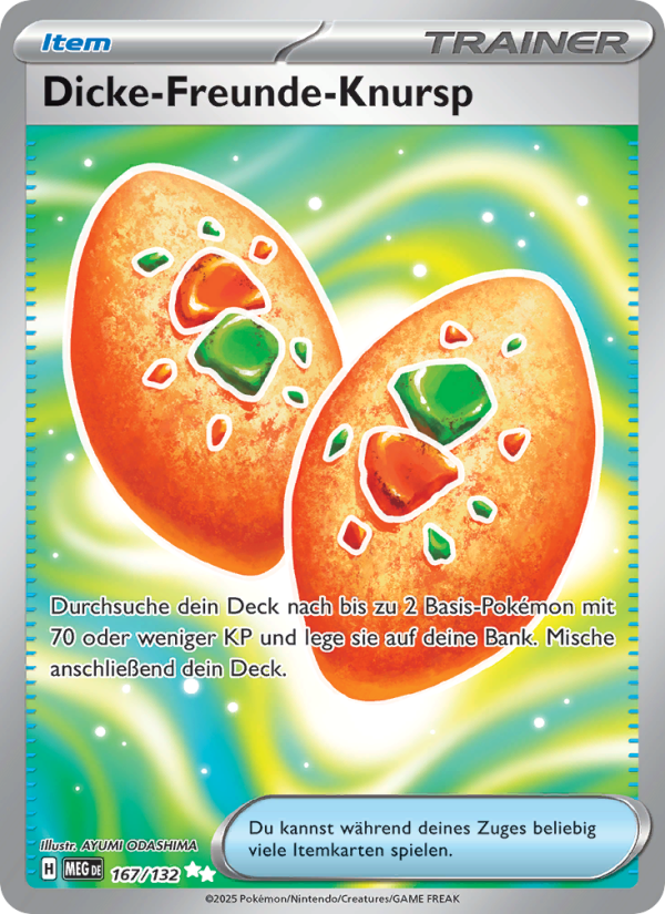 Dicke-Freunde-Knursp 167 — Mega Evolution (German Pokémon TCG card)