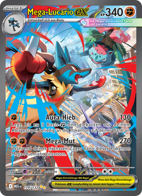 Mega-Lucario-ex 179 — Mega Evolution (German Pokémon TCG card)