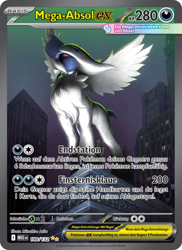 Mega-Absol-ex 180 — Mega Evolution (German Pokémon TCG card)