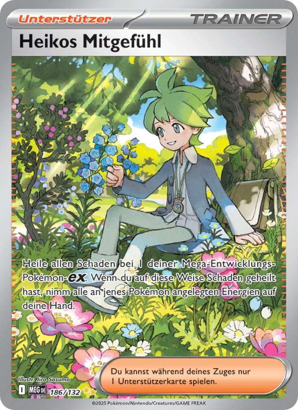 Heikos Mitgefühl 186 — Mega Evolution (German Pokémon TCG card)