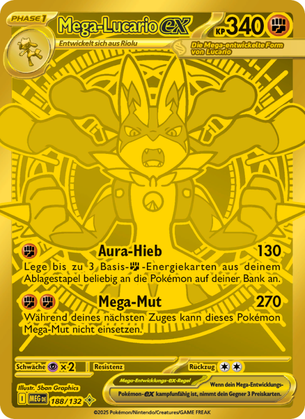 Mega-Lucario-ex 188 — Mega Evolution (German Pokémon TCG card)