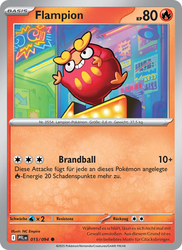 Flampion 015 — Phantasmal Flames (German Pokémon TCG card)