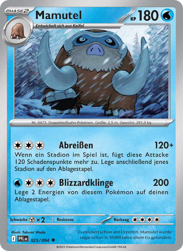 Mamutel 025 — Phantasmal Flames (German Pokémon TCG card)