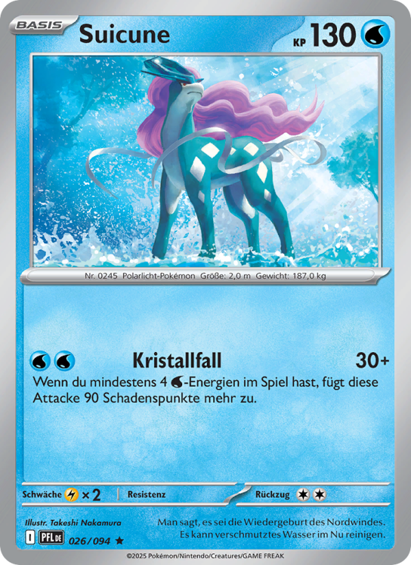 Suicune 026 — Phantasmal Flames (German Pokémon TCG card)