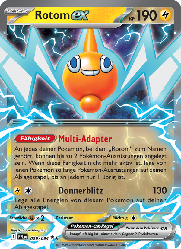 Rotom-ex 029 — Phantasmal Flames (German Pokémon TCG card)