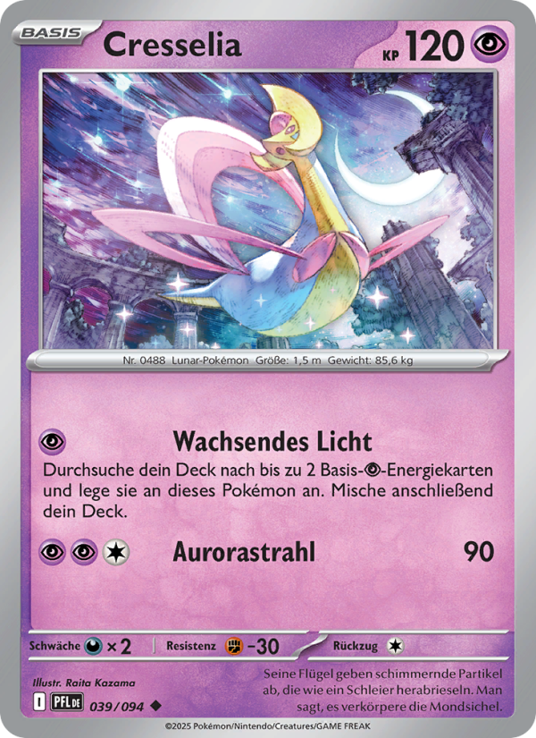 Cresselia 039 — Phantasmal Flames (German Pokémon TCG card)