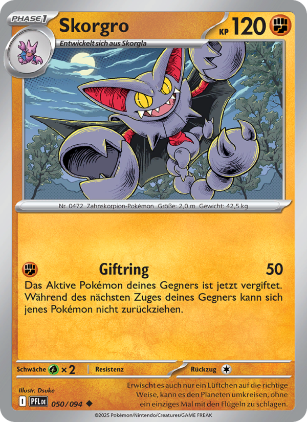 Skorgro 050 — Phantasmal Flames (German Pokémon TCG card)