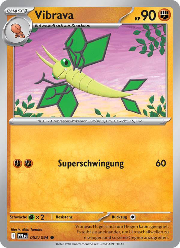 Vibrava 052 — Phantasmal Flames (German Pokémon TCG card)