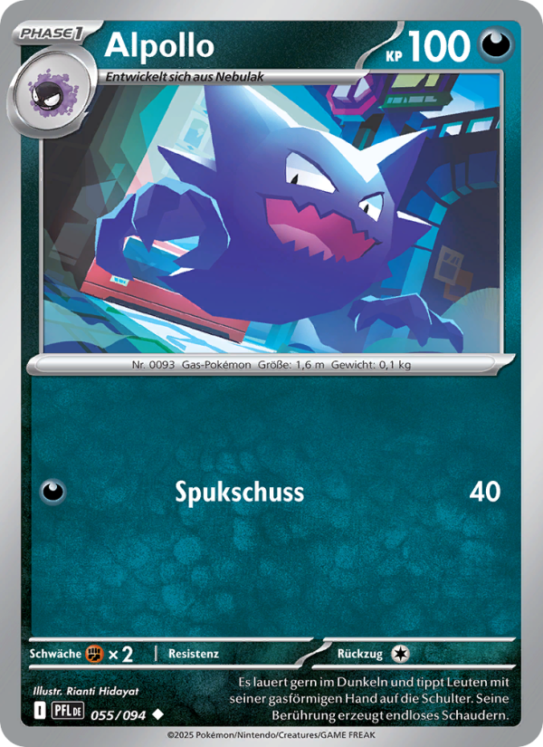 Alpollo 055 — Phantasmal Flames (German Pokémon TCG card)