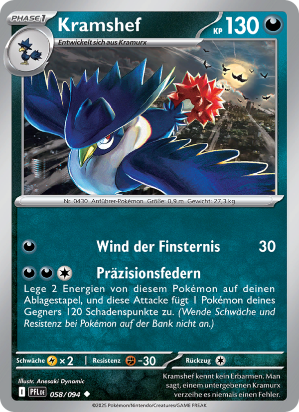 Kramshef 058 — Phantasmal Flames (German Pokémon TCG card)