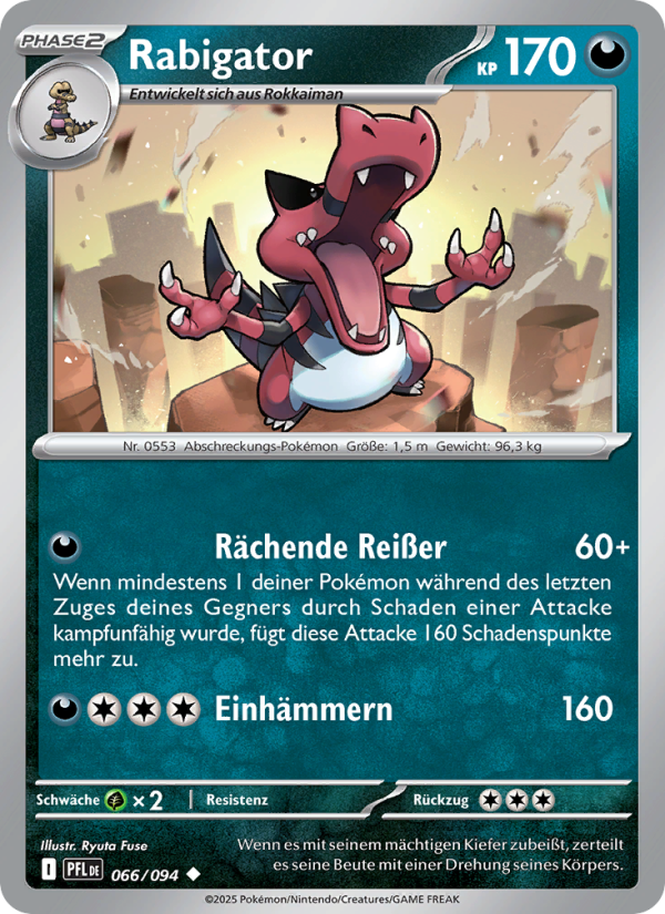 Rabigator 066 — Phantasmal Flames (German Pokémon TCG card)
