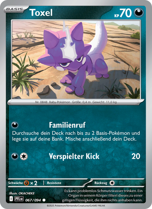 Toxel 067 — Phantasmal Flames (German Pokémon TCG card)