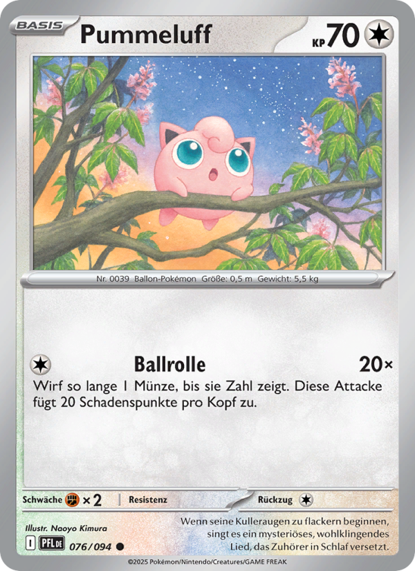 Pummeluff 076 — Phantasmal Flames (German Pokémon TCG card)