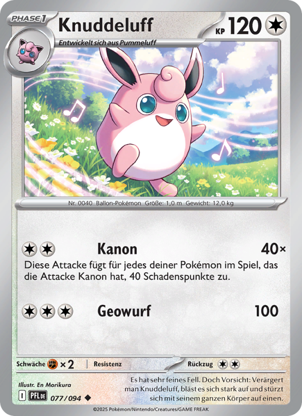 Knuddeluff 077 — Phantasmal Flames (German Pokémon TCG card)