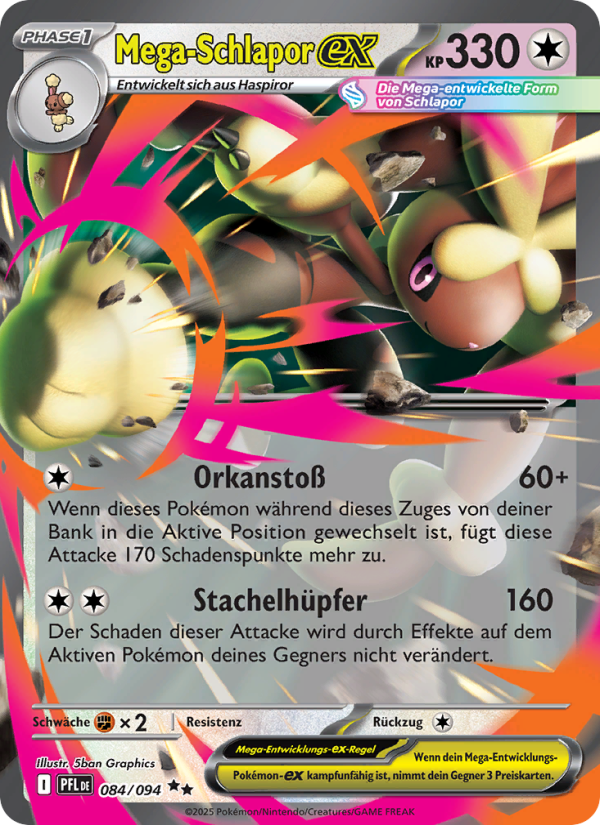 Mega-Schlapor-ex 084 — Phantasmal Flames (German Pokémon TCG card)
