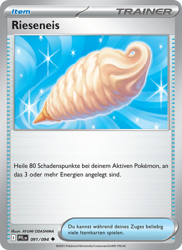 Rieseneis 091 — Phantasmal Flames (German Pokémon TCG card)