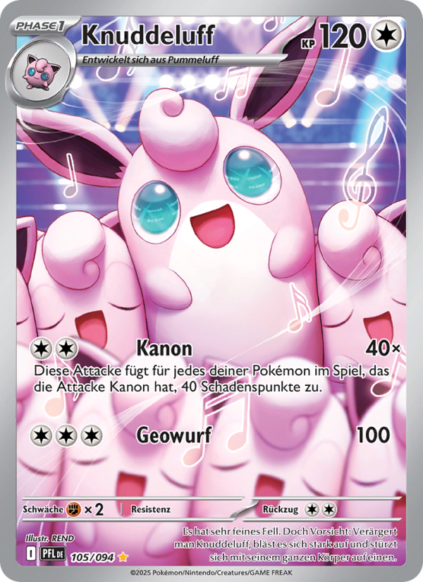 Knuddeluff 105 — Phantasmal Flames (German Pokémon TCG card)