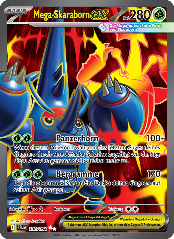 Mega-Skaraborn-ex 108 — Phantasmal Flames (German Pokémon TCG card)