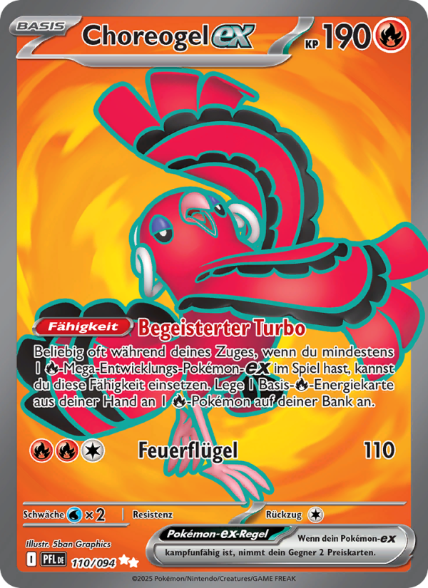 Choreogel-ex 110 — Phantasmal Flames (German Pokémon TCG card)