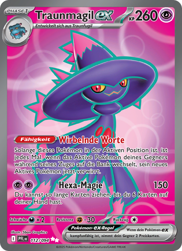 Traunmagil-ex 112 — Phantasmal Flames (German Pokémon TCG card)