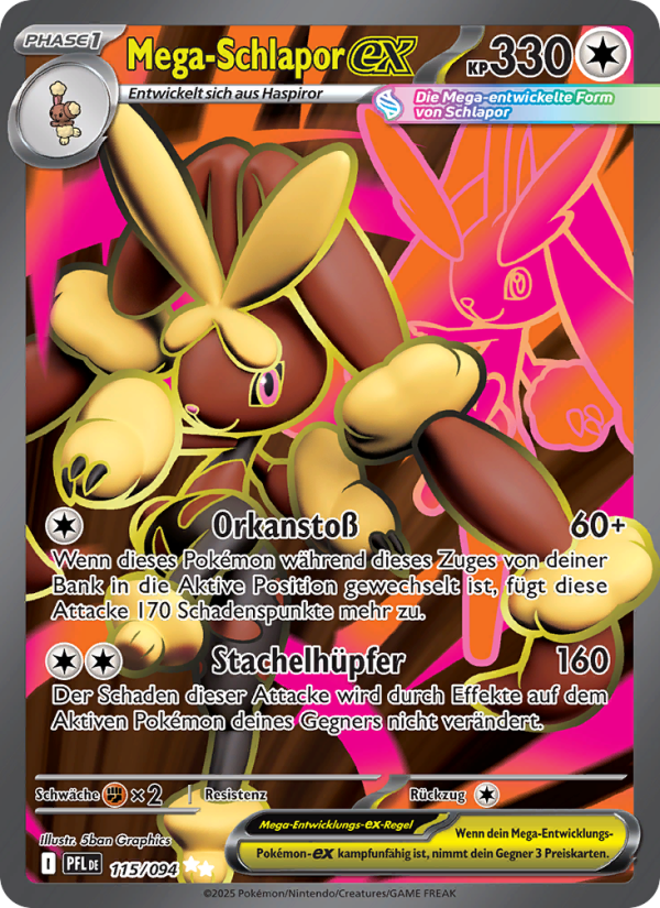 Mega-Schlapor-ex 115 — Phantasmal Flames (German Pokémon TCG card)