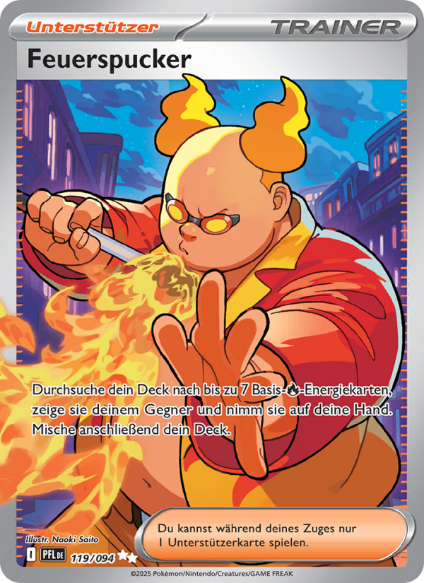 Feuerspucker 119 — Phantasmal Flames (German Pokémon TCG card)